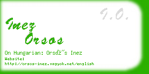 inez orsos business card
